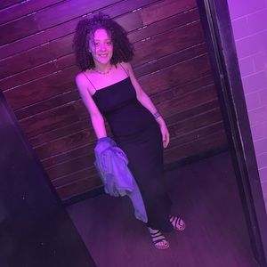 S, sleek, black forever 21 dress